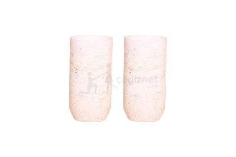 Bohemia Cristal Dekoratif 2'li Mum - Krem