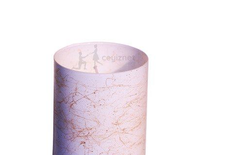 Bohemia Cristal Dekoratif 2'li Mum - Krem