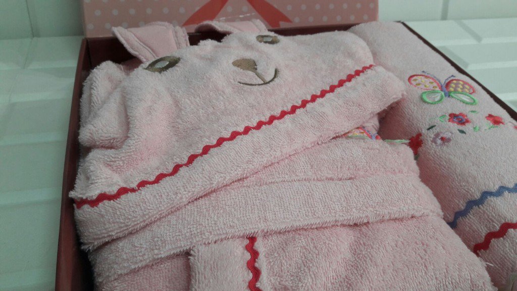 Özdilek Pinky Girl Free Set Çocuk Bornoz Takımı 1-2 Yaş