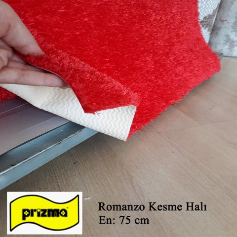 Romanzo - Kırmızı Yıkanabilir Kaymaz Tabanlı Leke Tutmayan Yolluk Halı Eni 75 cm