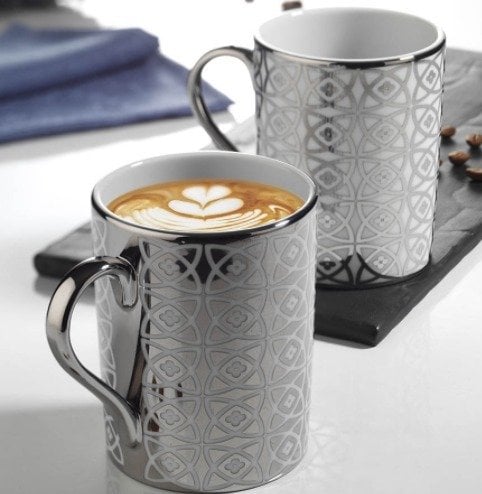Kütahya Porselen 2 li Mug Kupa Friseslan Platin Kaplama A 10928