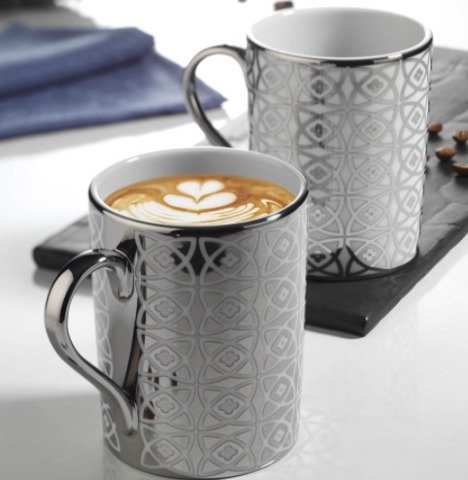 Kütahya Porselen 2 li Mug Kupa Friseslan Platin Kaplama A 10928