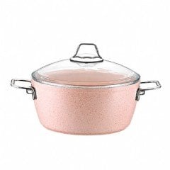 Kütahya Porselen Silvia 7 Parça Granit Pembe Tencere Seti