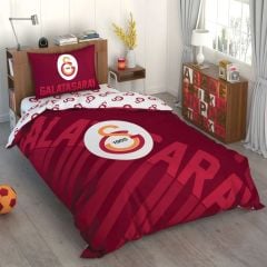 Taç Galatasaray Kırmızı Logo Pamuk Nevresim Takım tek kişilik