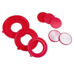 Jumbo Globe Plus 3'lü Kırmızı Saklama Kabı