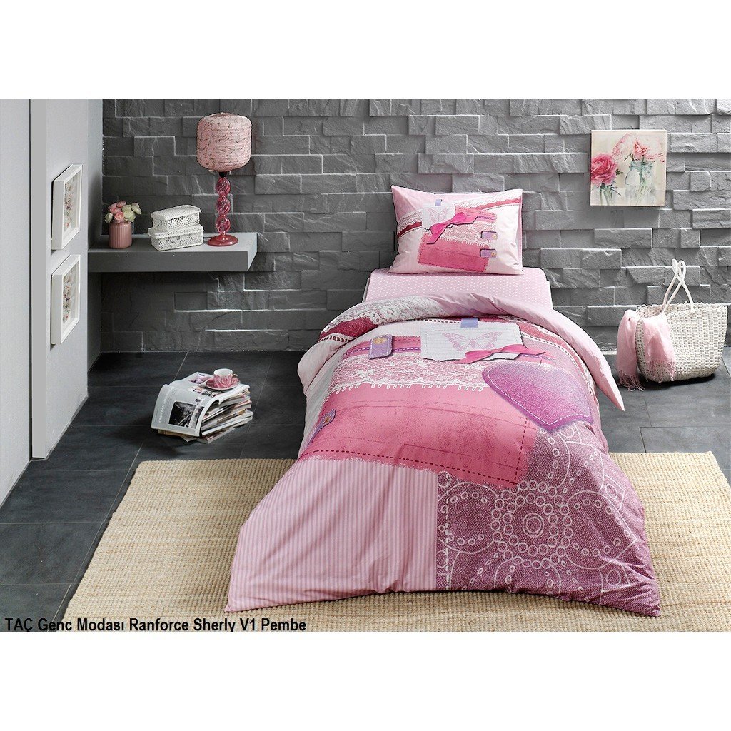 Taç Genç Modası Sherly Nevresim Takımı - Pembe