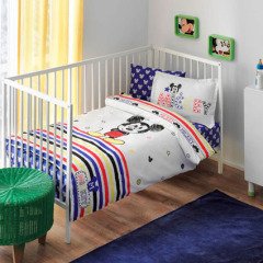 Taç Bebek Nevresim Takımı Disney Mickey Sketch Baby
