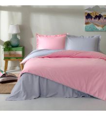 Özdilek  Tek Kişilik Colormıx Nevresim Takımı Pembe Gri