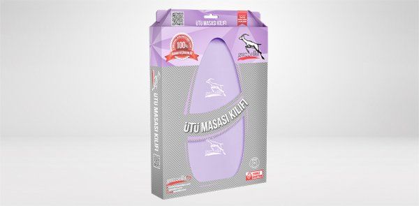 Gazzella ütü masası bezi lila keçeli kılıf