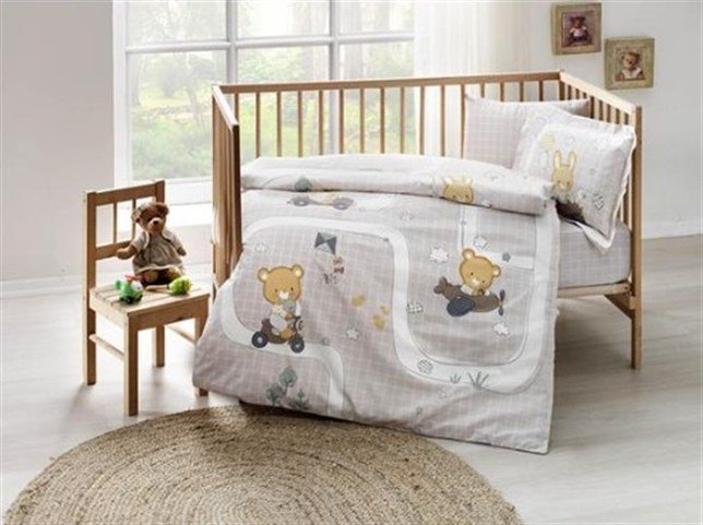 Taç Bebe Nevresim Takımı City Streets V1 Bej