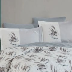 Hobby Poplin Çift Kişilik Kapitone Nevresim Takımı Estate Taş
