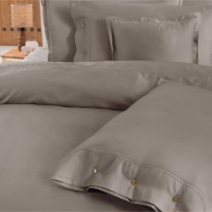 Sarev Monochrome Saten Nevresim takımı Mocha Çift Kişilik