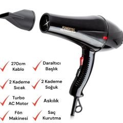 Powertec TR-901 Saç Kurutma Makinesi