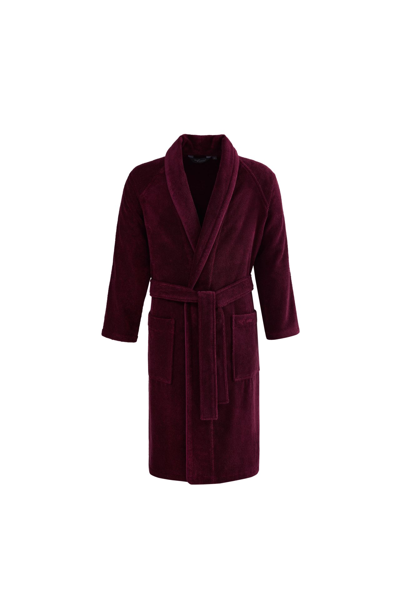 Soft Cotton Premıum Erkek Bornoz Bordo 2li set XL