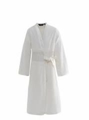 Soft Cotton Demet Bayan Bornoz Ekru