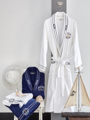 Soft Cotton Marine Erkek Bornoz Lacivert