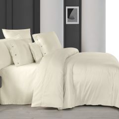 Sarev Monochrome Saten Nevresim takımı Ekru King Size 2y
