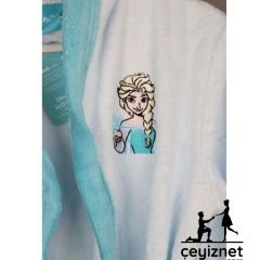 Özdilek Frozen Snowfleak Lisanslı Çocuk Bornoz 9-10 Yaş
