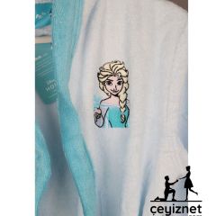 Özdilek Frozen Snowfleak Lisanslı Çocuk Bornoz 7-8 yaş