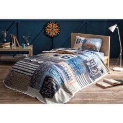 Tek Kişilik Pike Takımı Atlas Blue Jeans Lacivert