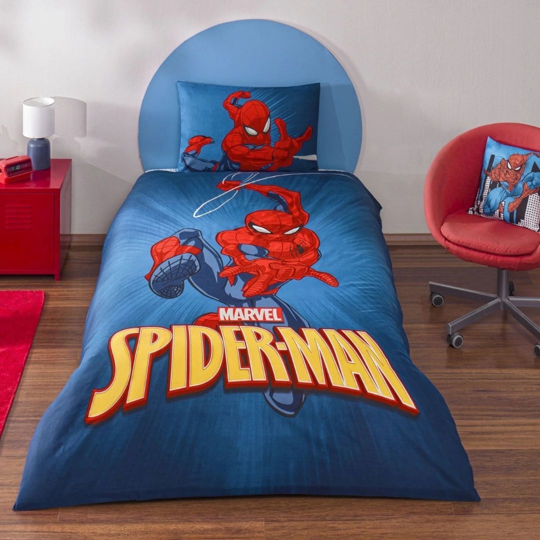 Taç Lisanslı Spiderman Classıcal 100 Tek Kişilik Nevresim Takım