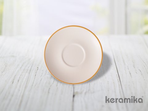 Keramika Kahve Fincan Takım Magic Silindir Kulplu 12 Parça Mat Beyaz