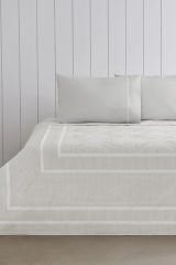Taç Çift Kişilik Jakar Pike takımı Anette Gri 230x250cm