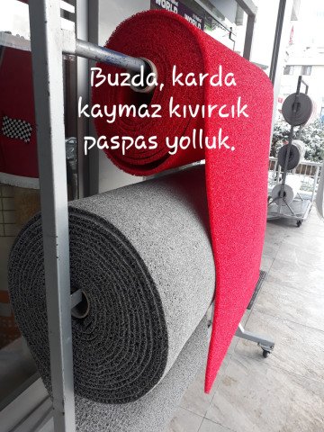 Kıvırcık Paspas Gri Genişlik 100cm Kesme Metreişi