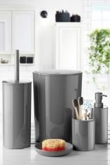 Primanova Flores Banyo Seti 5 li Gri