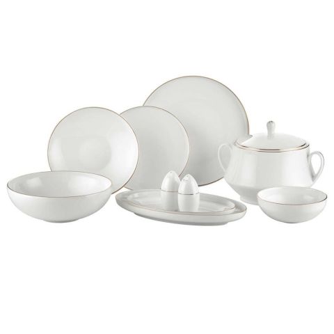 Royking Sİlver Thin 55 Parça Bone China Yemek Takım DSN 049