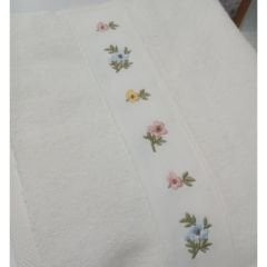 Özdilek Minimale Nakışlı  2'li El Yüz Havlusu 45x90 cm