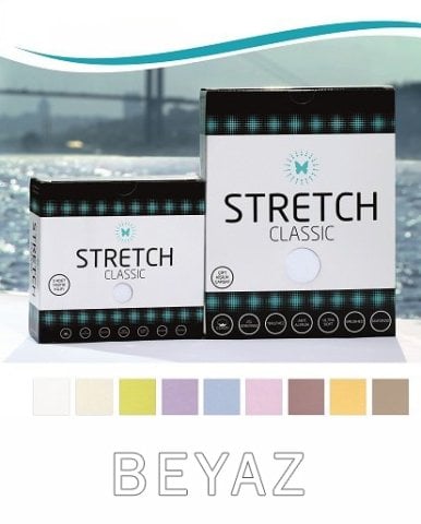Stretch Classic Çarşaf Tek Kişilik Beyaz - 100x200 cm