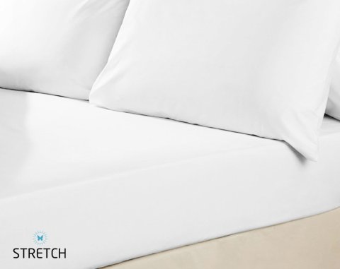 Stretch Classic Çarşaf King size Battal Boy Çift Kişilik Beyaz - 200x200 cm