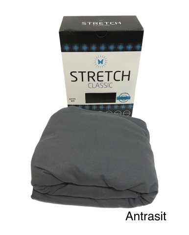 Stretch Classic Çarşaf King Size Battal Boy Çift Kişilik Antrasit - 200x200 cm