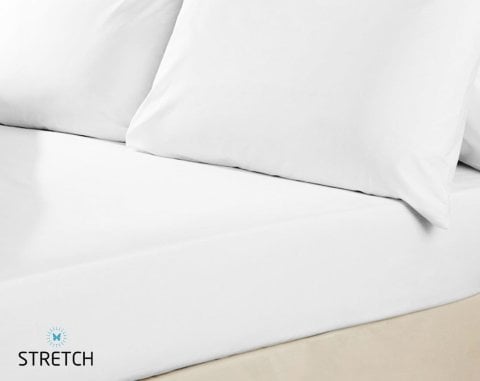 Stretch Classic Çarşaf King Size Battal Boy Çift Kişilik Bej - 200x200 cm