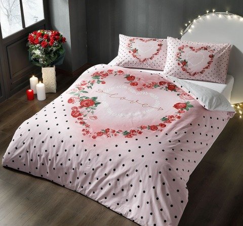 Taç Glow Lover Çift Kişilik Sevgililer Günü Nevresim Takımı