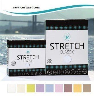 Stretch Classic Çarşaf Tek Kişilik Pudra - 100x200 cm