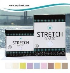 Stretch Classic Çarşaf Tek Kişilik Pudra - 100x200 cm