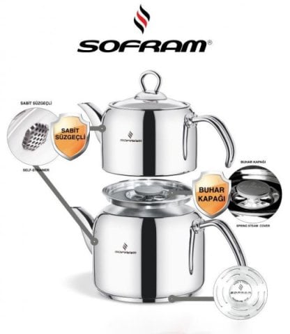 Sofram Soft Çelik Çaydanlık Seti