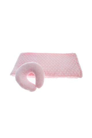 Özdilek Tomurcuk Boyun Yastıklı Bebek Battaniyesi Pembe 90x110