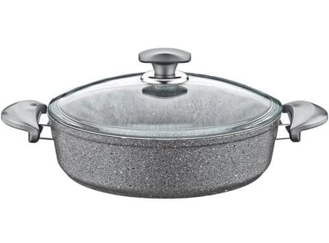 Oms Granit Karnıyarık Tencere 22x7 cm - Gri