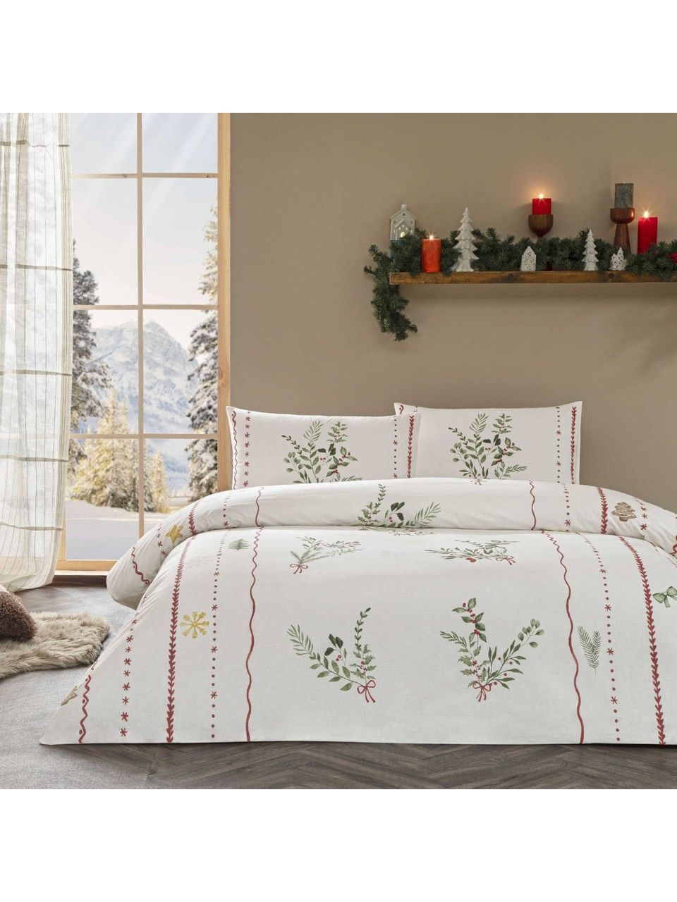 Taç Mistovia Glow Ranforce Çift Kişilik %100 Pamuk Nevresim Takımı – Beyaz