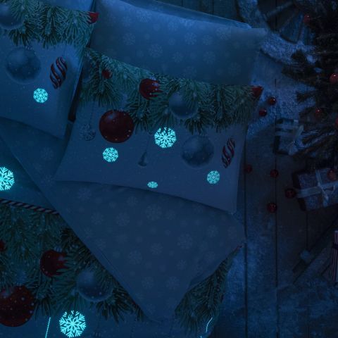 Taç Snowflake Ranforce Çift Kişilik Nevresim Takımı- Yeşil