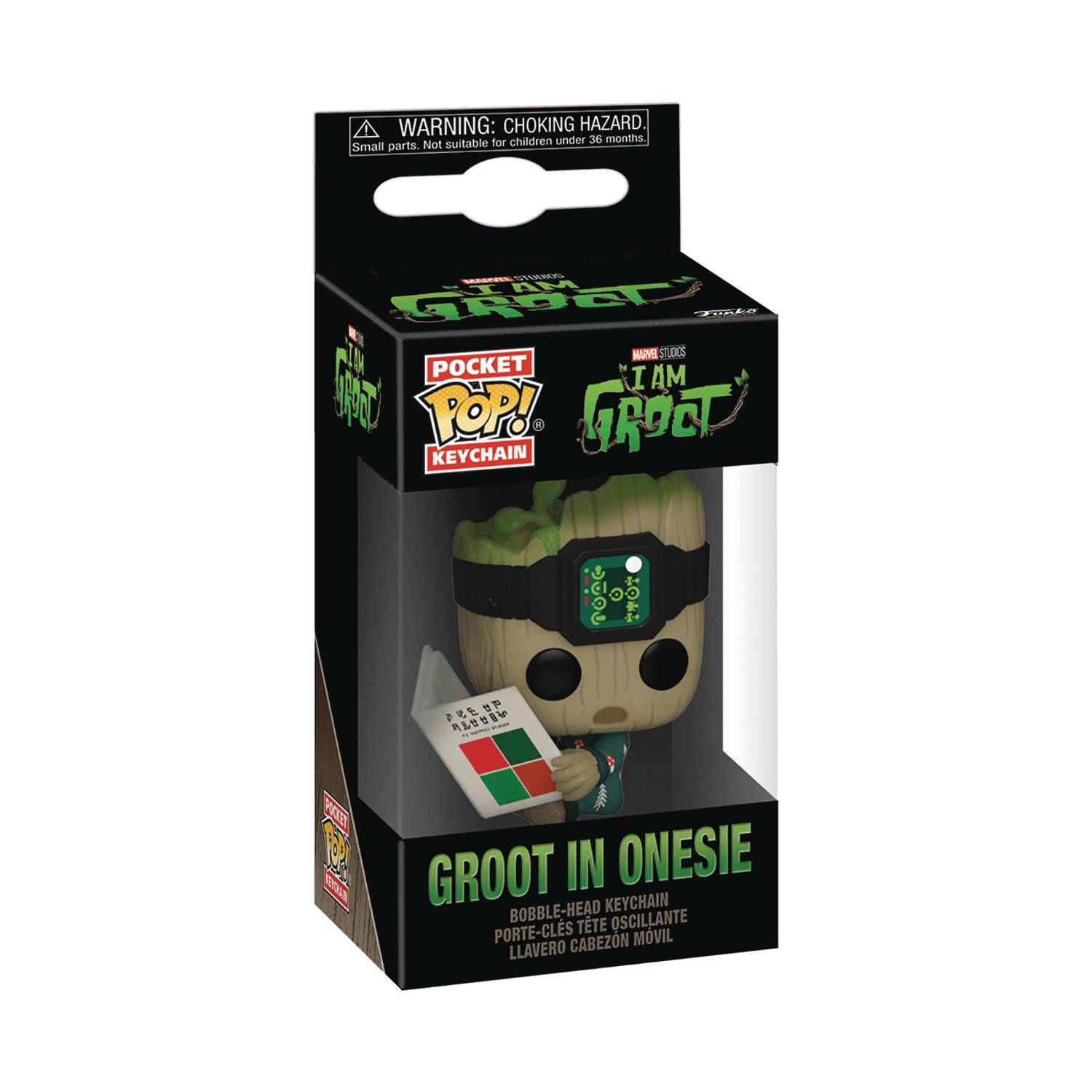 FUNKO POP! KEYCHAIN: I Am Groot - Groot Shorts PJs w/ Book