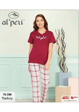 Alperi 78-396 Bayan Kısa Kol Pijama Takım