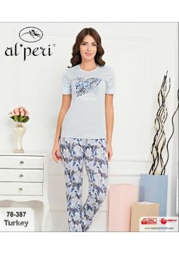 Alperi 78-387 Bayan Kısa Kol Pijama Takım