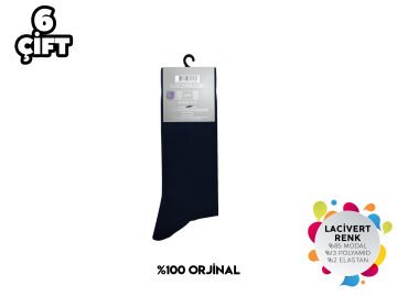 Pierre Cardin 934-Lacivert Erkek Modal Çorap 6'lı