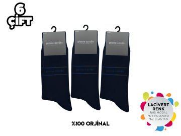 Pierre Cardin 933-Lacivert Erkek Modal Çorap 6'lı