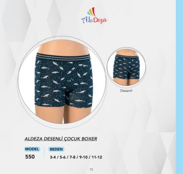 Aldeza 550 Erkek Çocuk Boxer 12'li