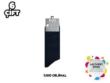 Pierre Cardin 731-Lacivert Erkek Penye Çorap 6'lı